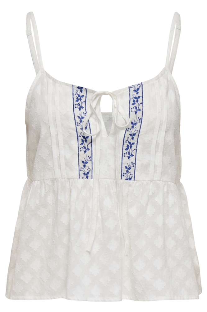 ONLARABELLA S/L TIE TOP OX WVN 15365872 CLOUD DANCER